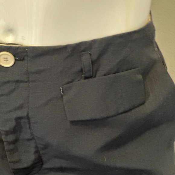 COPY - HANNOH linen lined skirt; Size 38; charcoal black with cream buttons - Picture 2 of 11